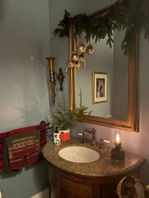 Black LED Hurricane Lamp