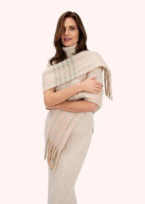 Angelica Scarf - Cream & Sage