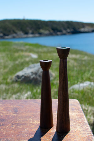 Walnut Candlestick Set