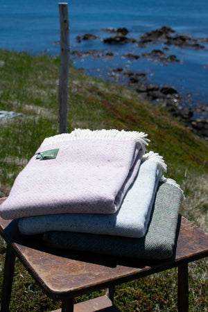 Pure Wool Blanket - Donegal (Duck Egg)