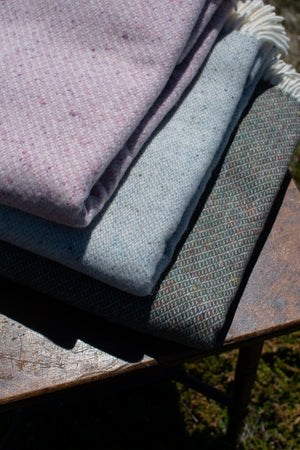 Pure Wool Blanket - Donegal (Pink)