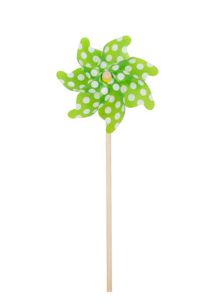 Green Polkadot Pinwheel
