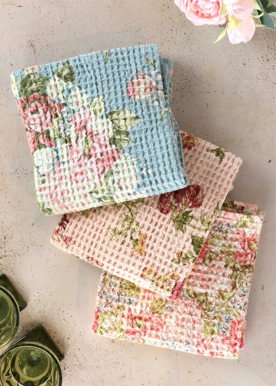 April Cornell Heirloom Rose Patchwork Tea Towel Bundle