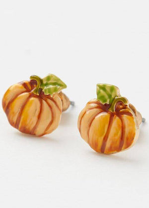 Enamel Pumpkin Studs