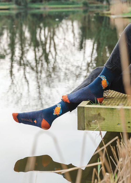The Riverband Kingfisher - Wrendale Men's Socks