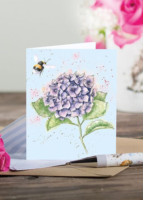 Wrendale Mini Card - Hydrangea