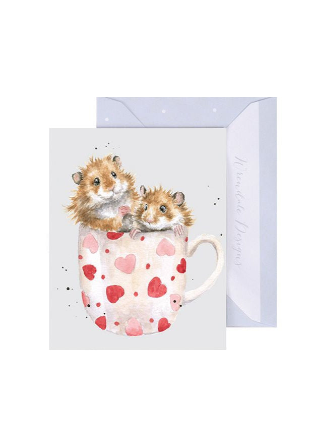 Wrendale Mini Card - Cup Full of Love