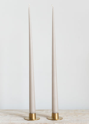 Matte Gold Taper Candle Holders