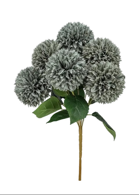 Pompom Dahlia Bouquet - Grey