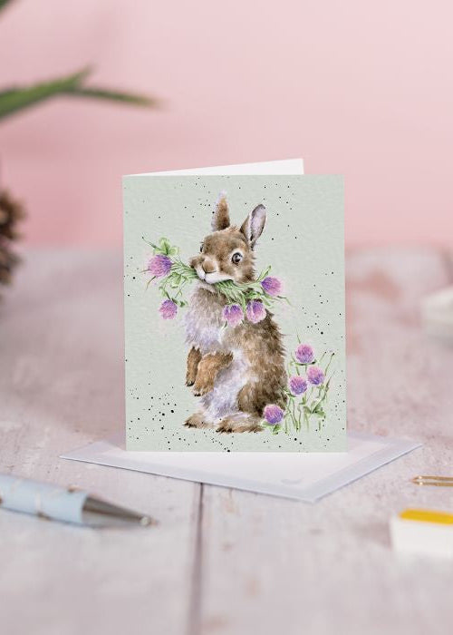 Wrendale Mini Card - Head Clover Heels