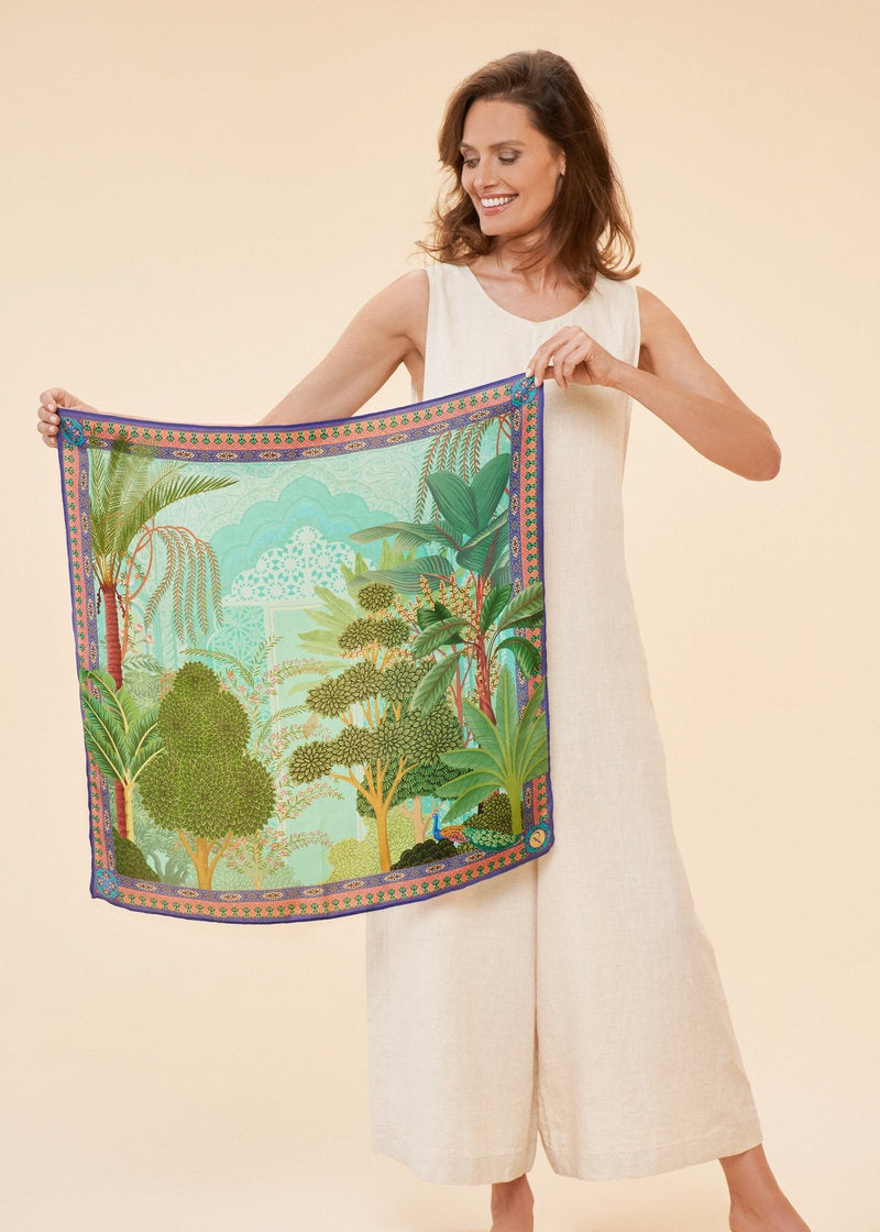 Secret Paradise - 100% Silk Scarf